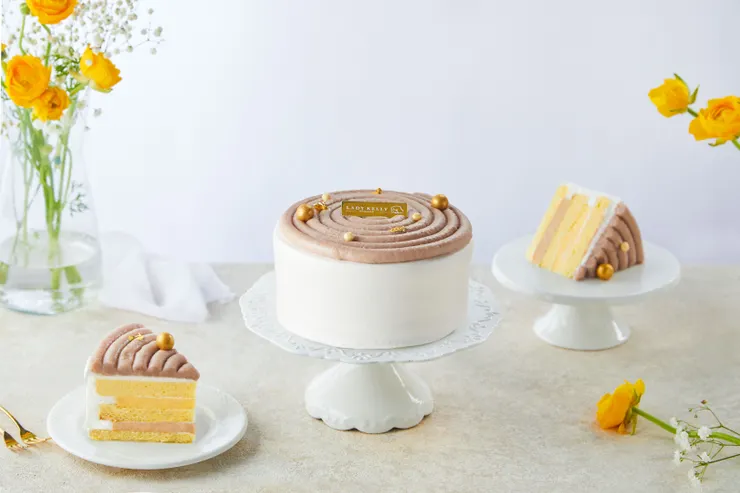 每一口都吃得到滿滿芋泥的「芋頭布丁鮮奶油蛋糕」，讓人憶起孩童時光。（資料來源：LADY KELLY）