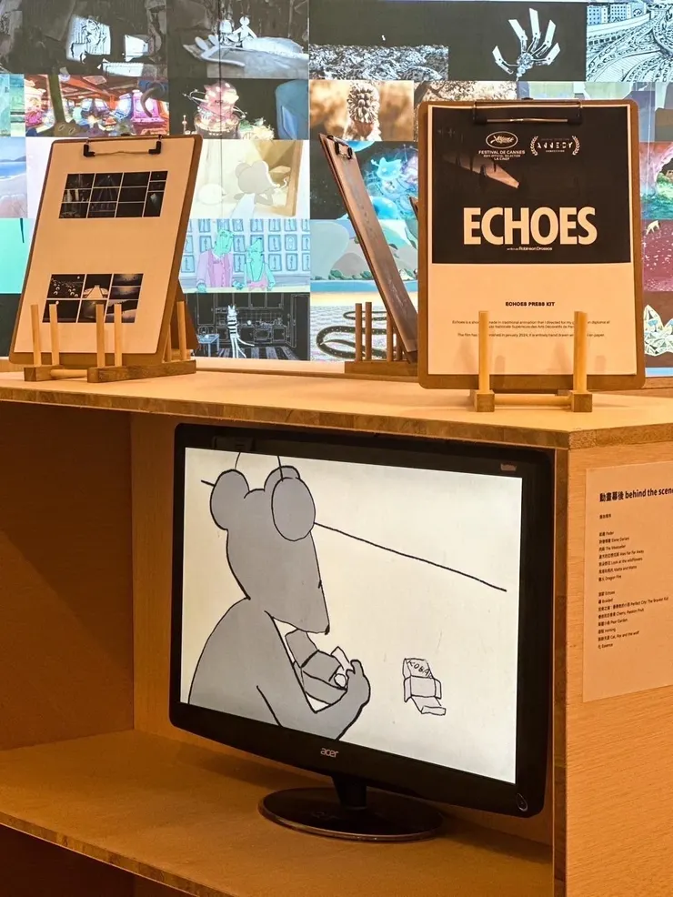 也有趣味裝置，讓人一窺動畫幕後