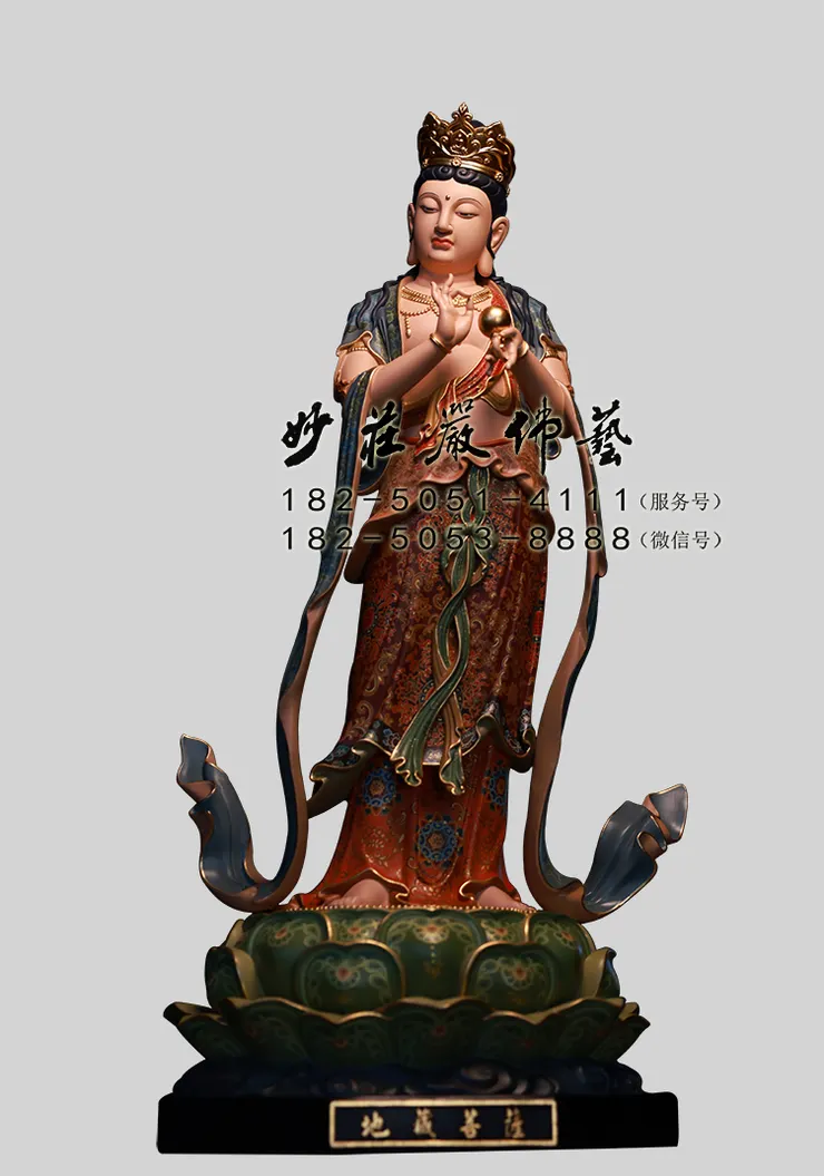 地藏菩薩彩繪佛像