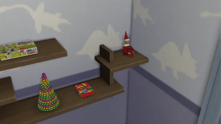 有聖誕樹和聖誕精靈。