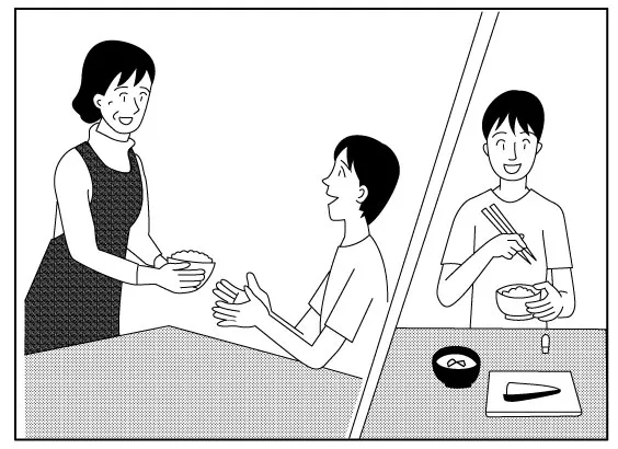 日本でホームステイ 「食事」