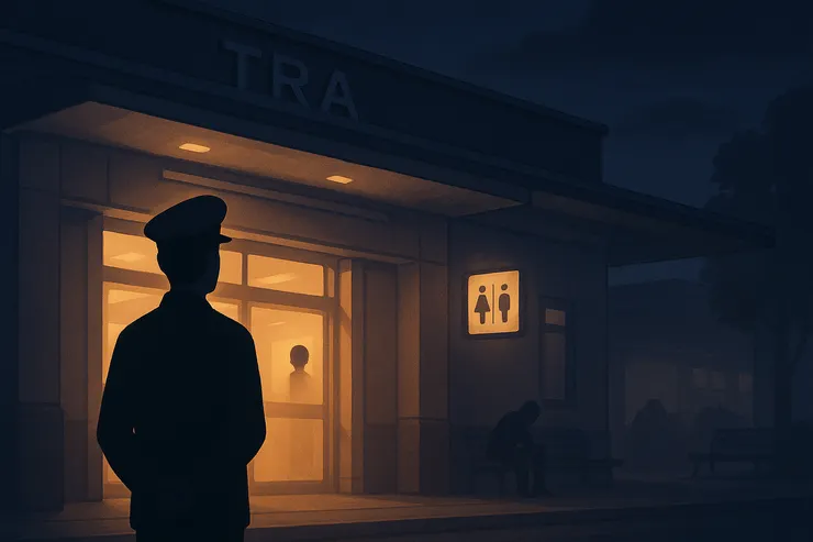 夜深之後,車站大門逐漸關閉,但「要不要讓廁所繼續開放」始終是一個被拉扯的公共議題。