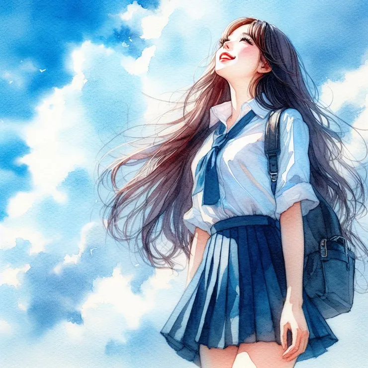 我真盼望著天空永遠湛藍如洗