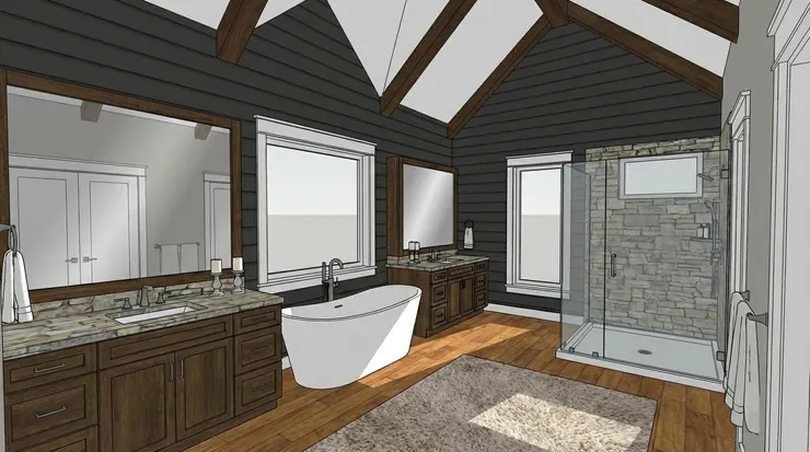 Reference images and 3D model prepared for Render AI real estate rendering