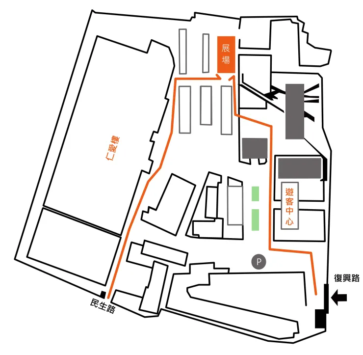 兵舍六所在位置　繪圖：沈菲比