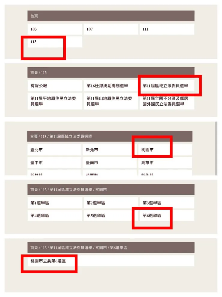 選舉公報可線上查閱。圖：翻攝自中選會