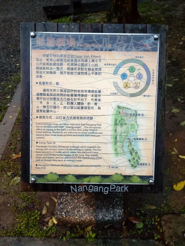 能量廣場--氣的解說牌