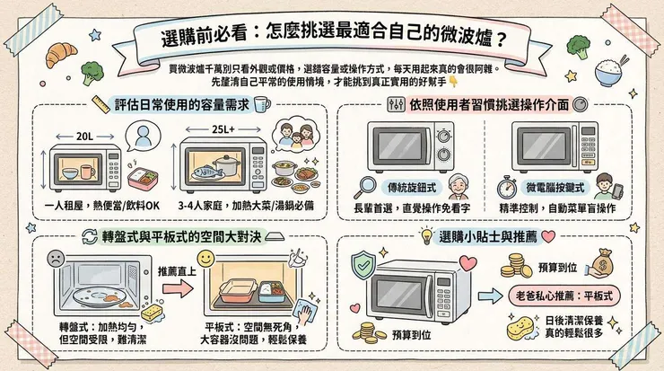 2026微波爐推薦:Dcard、PTT熱議的6款人氣機型評比,租屋平價款到家庭平板式一次整理 ✨