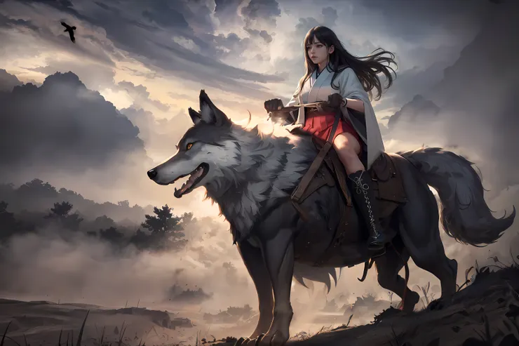 座狼騎兵哈娜（Hana）與胯下的大壞狗狗（Big-Bad-Doggy）