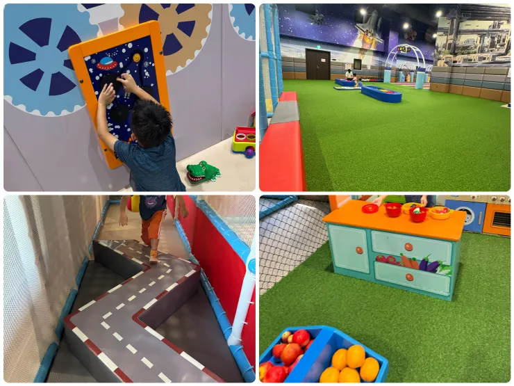 可以看到空間真的超級大！扮家家酒的道具很齊全