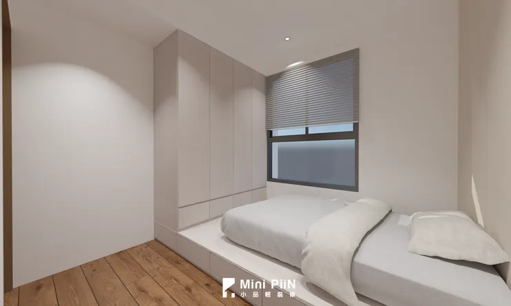 次臥室_臥榻床與衣櫃結合一體成形