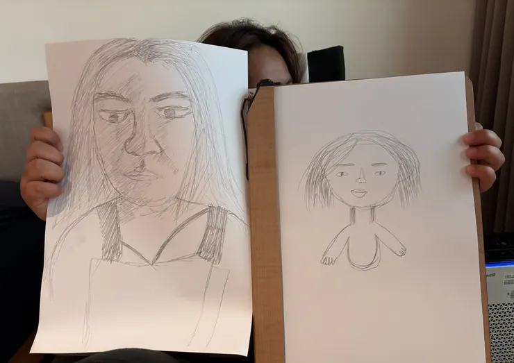 聖誕節的即興互繪畫畫活動