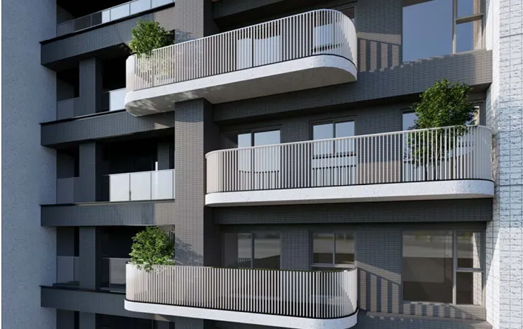 家。可以是多種建材組成，泥作、鋼筋、木頭、金屬⋯等，但倘若未經想像、設計，都只是沒有溫度的多種材料。規律的花台，設計理念詮釋著滿滿五六年級生的回憶，發想來自於丹麥老件電視櫃的木捲門，線條律動滑順。