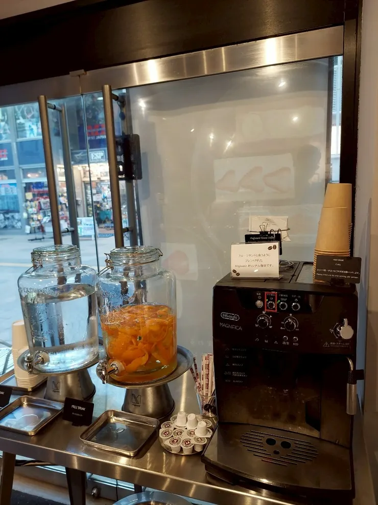 免費咖啡及水果水