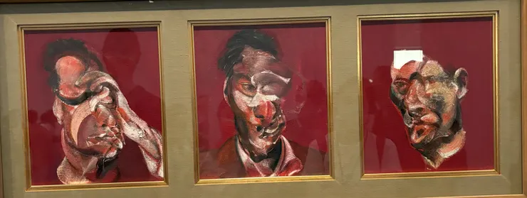 <盧西安·佛洛伊德肖像三習作> 法蘭西斯·培根 攝於「瞬間－穿越繪畫與攝影之旅」 高雄美術館  