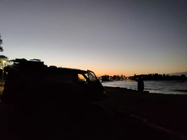 體感只有3度跑到海邊運動的我與朋友