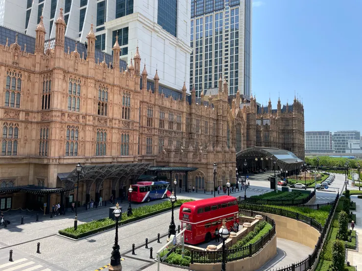 澳門倫敦人酒店外觀，建設成英國國會大廈。