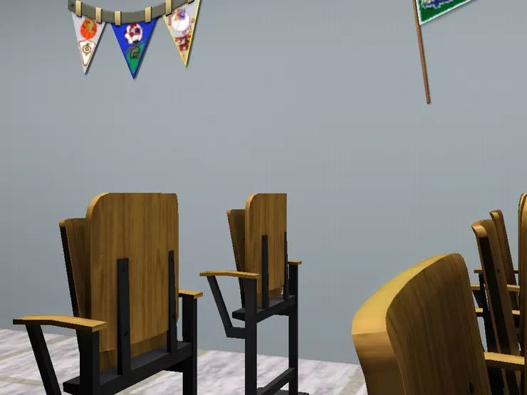 牆上也掛著簡單的飾物。