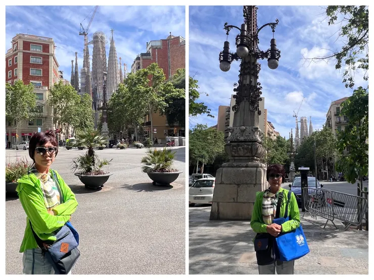 民宿就在高第大道上可看見盡頭的聖家堂