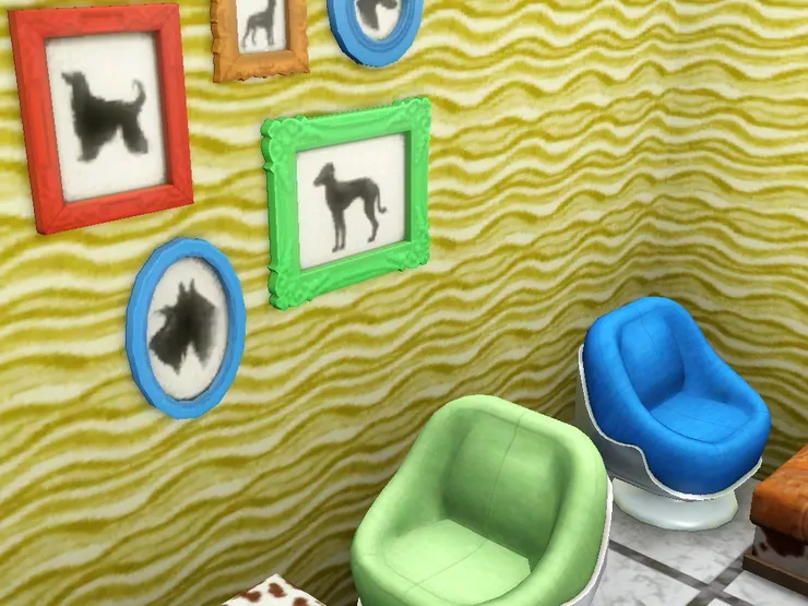 跟畫框很相配。