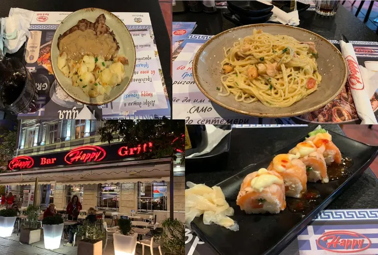 晚餐在happy bar用餐，三道菜€15