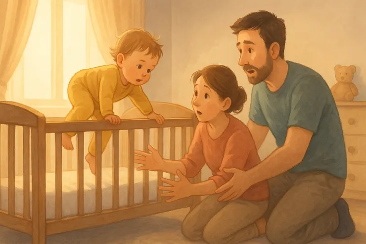 孩子開始想「自己下床」的那一刻，除了緊張，其實也在宣告：他真的長大了。