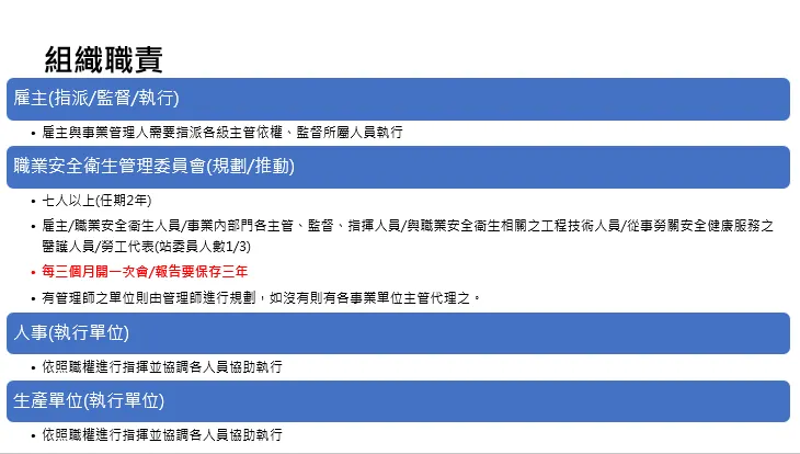 安全衛生管理委員會