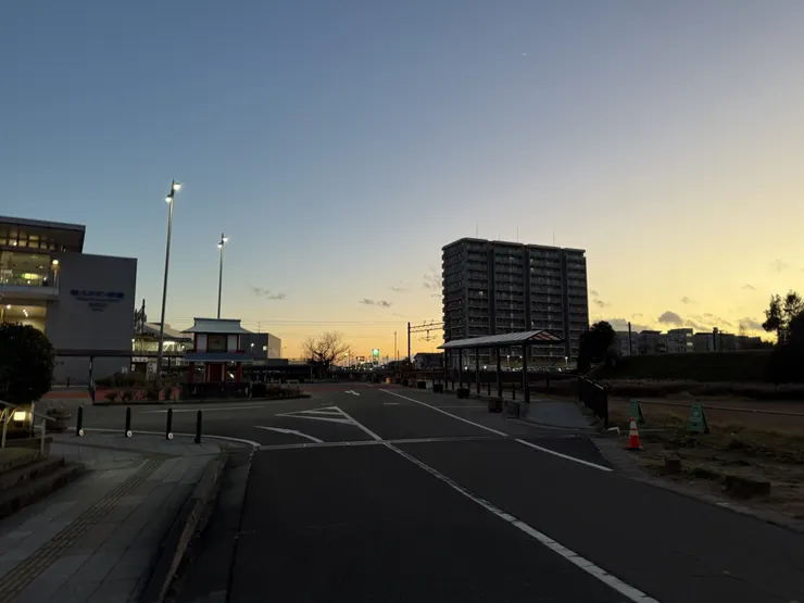 晚上的國府多賀城站。