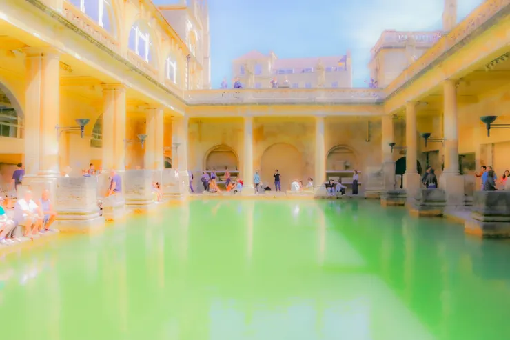 巴斯羅馬浴池一景