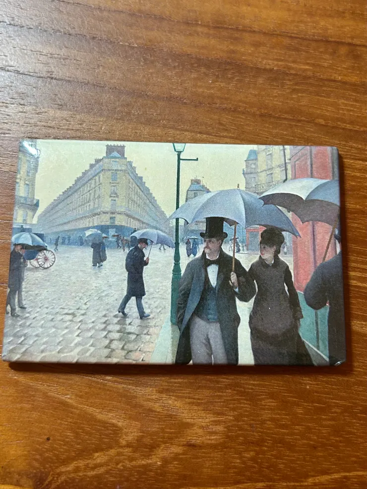 《雨天的巴黎街道》磁鐵，召喚那段芝加哥的回憶。