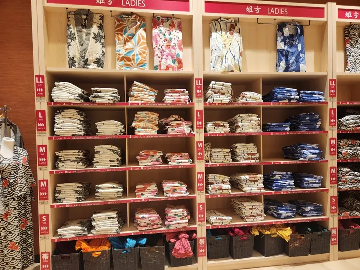 很多種浴衣可以選擇