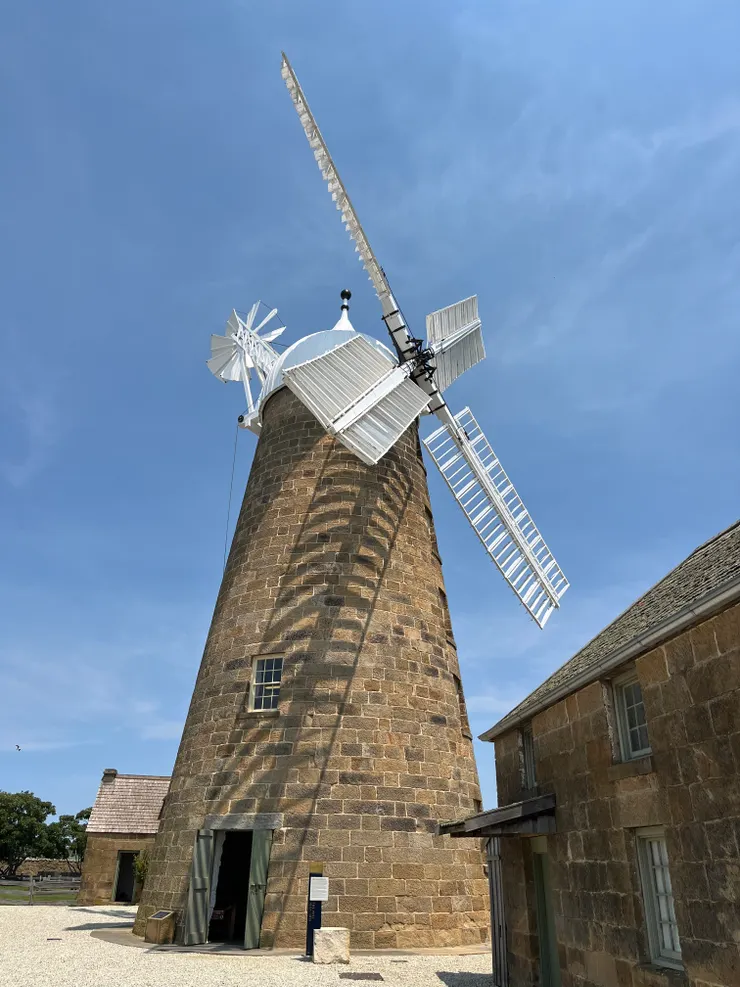 五層樓高的白色風車