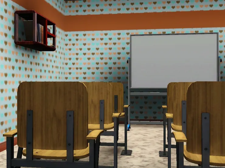 這房間有白板,可以把內容寫出來說明,不像上次參觀那房間只能聽。