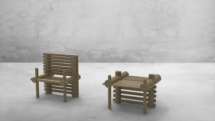 紙管模組化桌椅