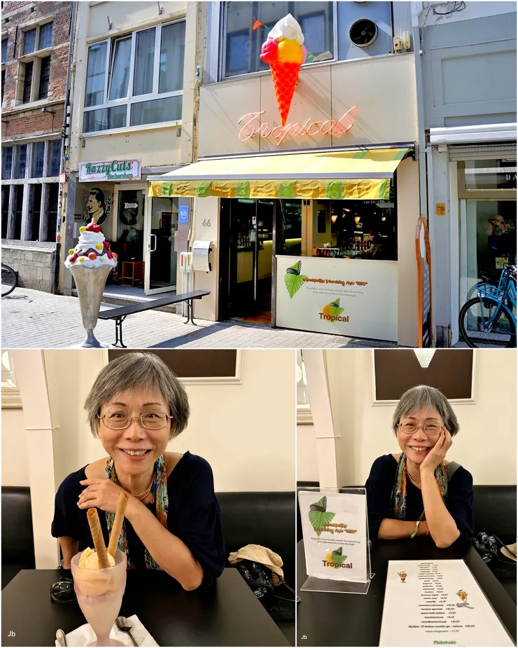 【吃客熱帶冰淇淋喝杯比利時啤酒！這家名為Tropicalh的冰淋淇店強調Home made，本也没想到要吃，但當時坐在門口一對正在大快朵頤的母女，豎大姆指說這家好吃，我們便走了進去，真的好吃！】