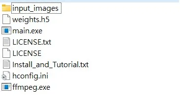 解壓後的HAI內容