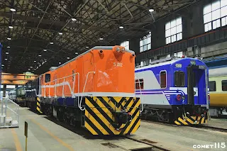 S212和EMC410號各是臺鐵動力柴油化與電氣化的代表