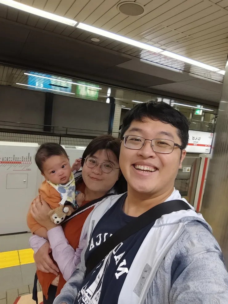 珍豬第一天的Osaka Metro，非常興奮😀