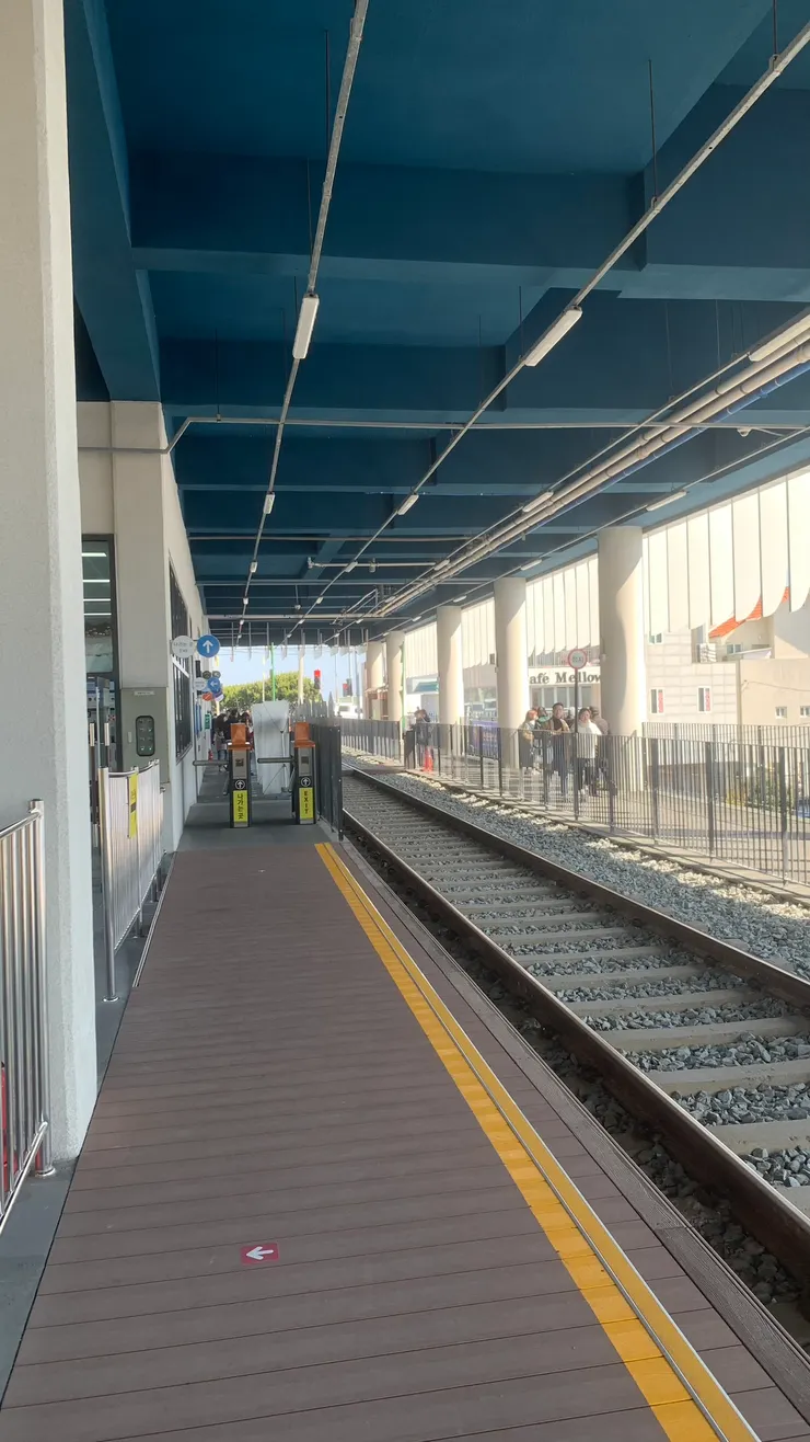 等著列車來接我們,不知道是哪個顏色的?