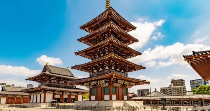 大阪四天王寺五重塔與伽藍建築