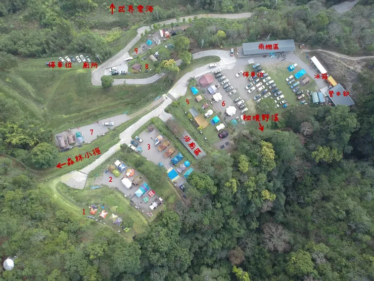 雲窩露營區平面圖