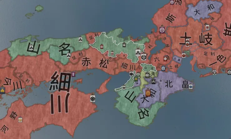 明德之亂／《Crusader Kings 3》mod《Shogunate》遊戲截圖