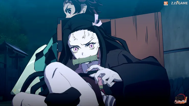 竈門禰豆子(聲:鬼頭明里)竈門家的長女,炭治郎的大妹,竈門家慘劇事件的唯一生還者,被鬼的始祖·鬼舞辻無慘攻擊時沾染到他的血液而產生異變,變成「鬼」的模樣,雖然變成鬼但仍保有意識也知道炭治郎是自己的哥哥。藉由睡眠代替食用人血肉恢復體力,也因此身體恢復能力與再生速度比一般的鬼還要緩慢,在怒氣過度爆發的情況下會變成大人的樣貌,口中的竹子掉落化身為全身纏繞紫藤花紋路的惡鬼狀態。