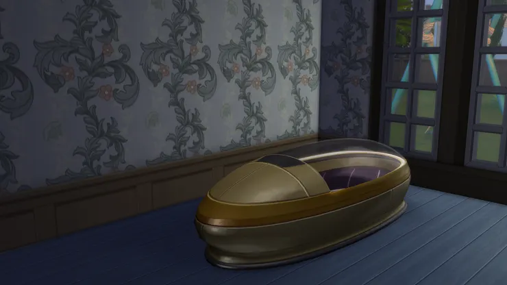 這個像鞋子的是睡覺膠囊，睡一下體力便恢復，但它樣子很難看。