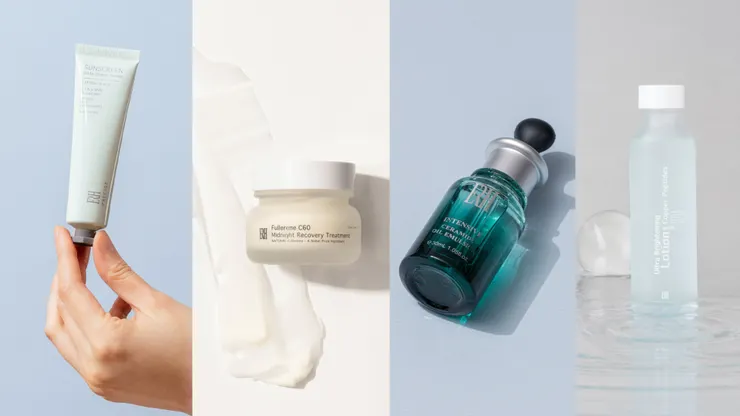 圖說：ERH產品包括5P防護水感防曬乳-SPF50、富勒烯熬夜霜、絕對修護保濕精華油、藍銅胜肽美白機能水等，皆通過韓國臨床檢測機構Ellead的IRB試驗，認證安全無刺激。（資料來源：十藝生技）