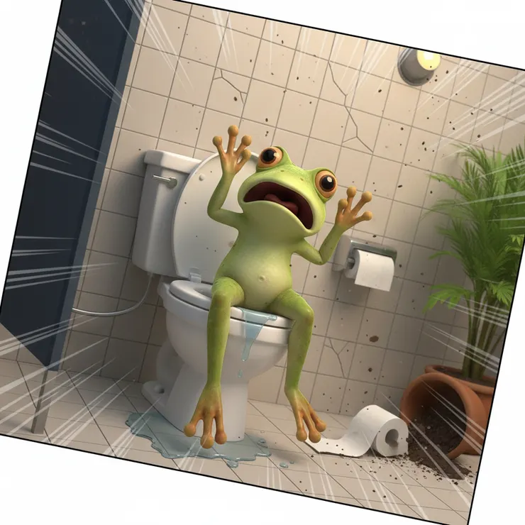 天搖地動，斷屎求生