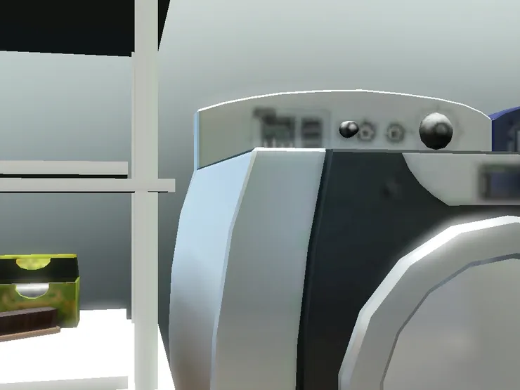 後來放置了洗衣機和乾衣機，剛剛好！