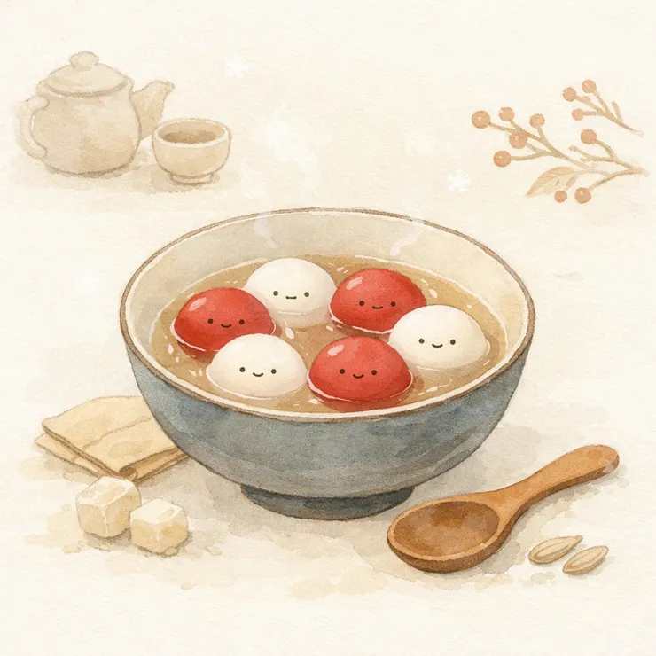 天冷，冬至將近，品嚐湯圓，靈感請假中…。〈本封面意象示意圖由AI協助生成。〉