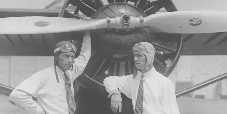 Clyde Pangborn & Hugh Herndon (截取自浪琴官網)