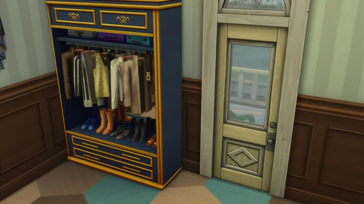 衣櫃也很有古典的氣派。